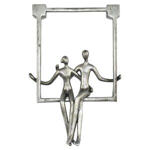 Adam & Friends Home Decor Swinging Couple Sculpture | 1-Piece | Pewter